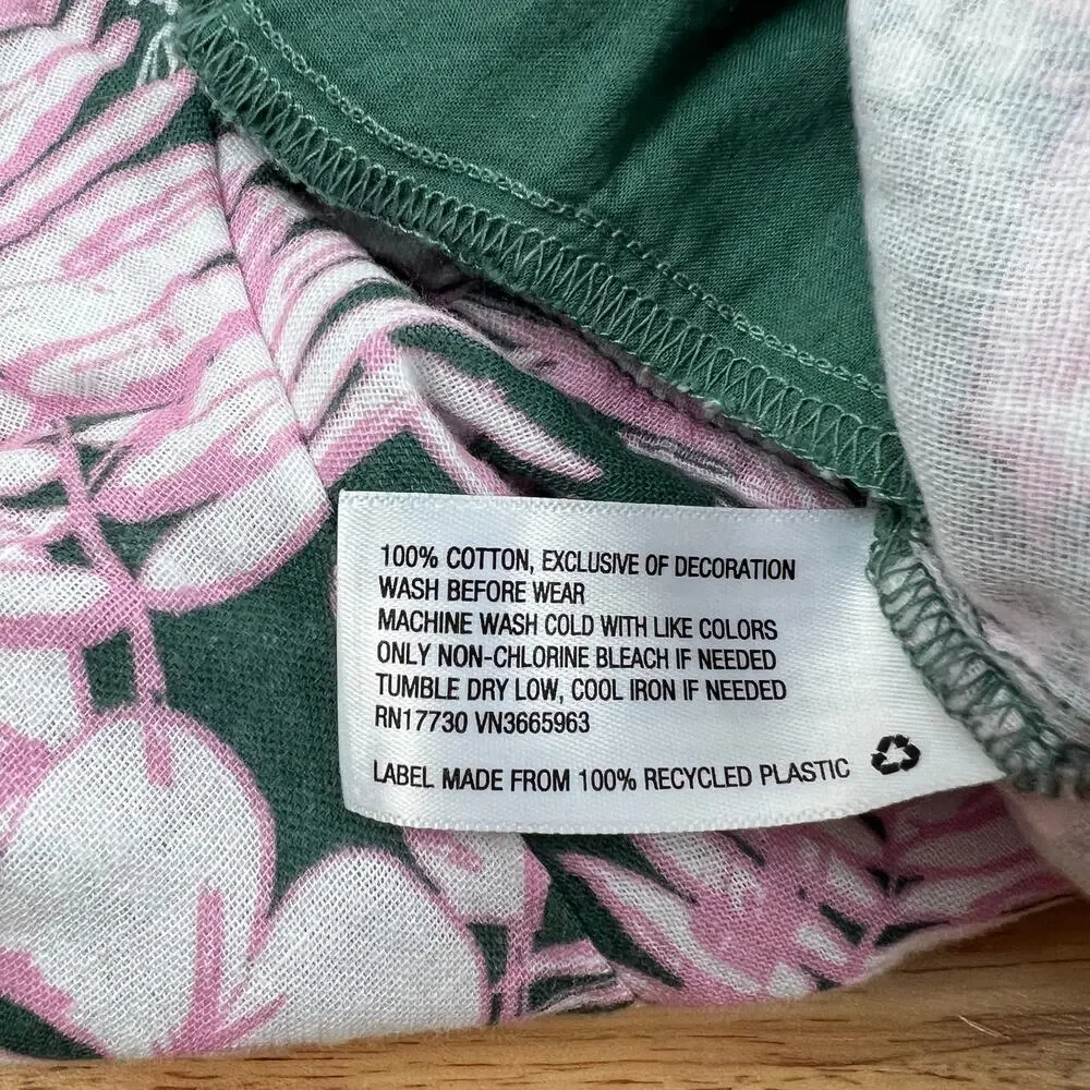 Cat & Jack Toddler Girls' Green Palm Tank Romper - Size 12M - NWT
